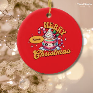 Décoration En Céramique Joyeux Noël mignonne Chocolat chaud Famille de Mug