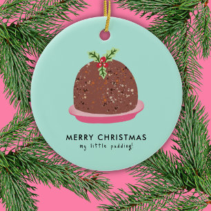 Décoration En Céramique Joyeux Noël Moderne Pudding Illustration
