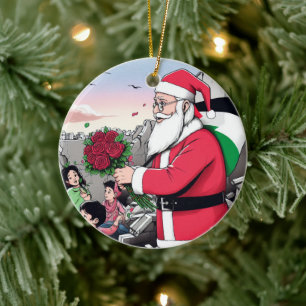 Décoration En Céramique Joyeux Noël, Palestine : Juste Cause Unity Ornam