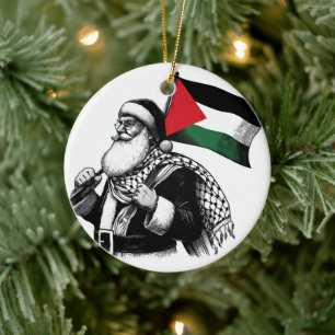 Décoration En Céramique Joyeux Noël, Palestine : Juste Cause Unity Ornam