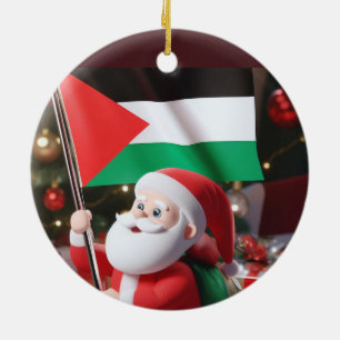 Décoration En Céramique Joyeux Noël, Palestine : Juste Cause Unity Ornam