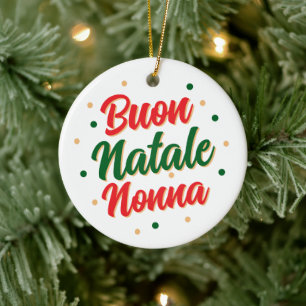 Décoration En Céramique Joyeux Noël personnalisé Nonna 