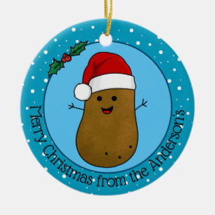Décoration En Céramique Joyeux Noël Pomme de terre Personnalisé