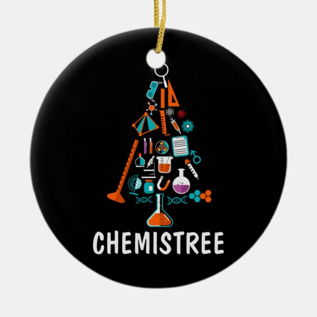 Décoration En Céramique Joyeux Noël scientifique Arbre de Noël (Devant)