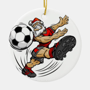 Décoration En Céramique Joyeux Noël - soccer Père Noël