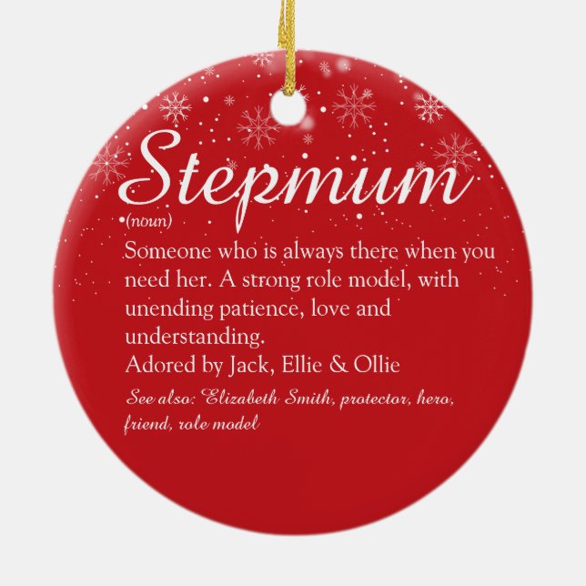 Décoration En Céramique Joyeux Noël Stepmère Stepmaman Définition (Dos)