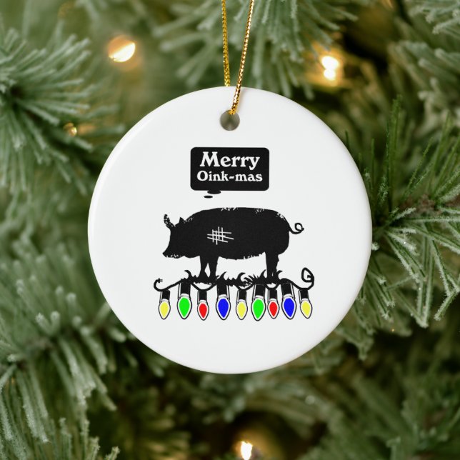 Décoration En Céramique Joyeux Oink-Mas (Arbre)