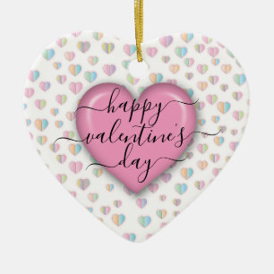 Décoration En Céramique Joyeux Saint-Valentin minimaliste