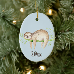 Décoration En Céramique Joyeux Sloth personnalisable Keepsaké