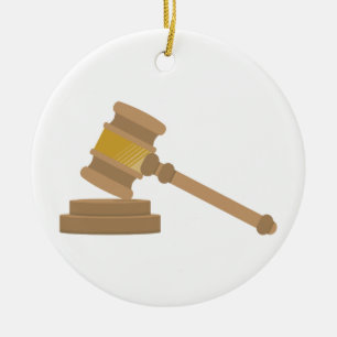 Décoration En Céramique Juges Gavel