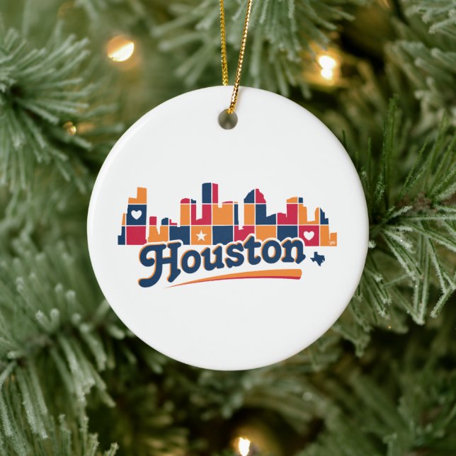Décoration En Céramique Jumelage Skyline de Houston (Arbre)