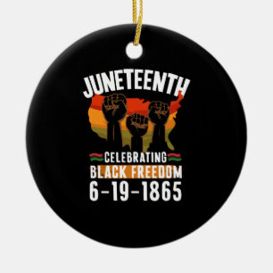 Décoration En Céramique Juneteenth célébrant la liberté noire 186 Africain