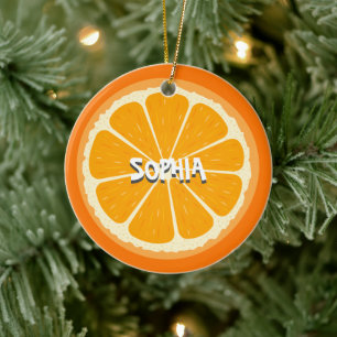 Décoration En Céramique Jus de citron frais orange