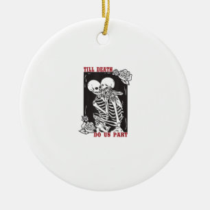 Décoration En Céramique Jusqu'à la mort faisons-nous partie Mariage Squele