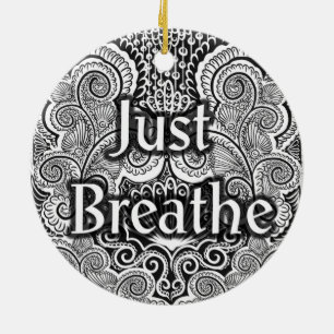 Décoration En Céramique Just Breathe - Calmer Mandala Inspiré
