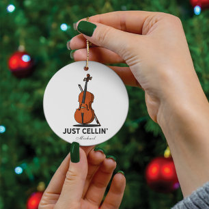 Décoration En Céramique Juste Cellule Cellist Performance Musique Cello Pe
