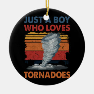 Décoration En Céramique Juste garçon qui aime Tornado Art Météo Tempête To