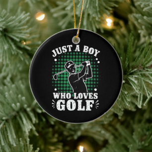 Décoration En Céramique Juste un Garçon qui aime Golf Club Golfing