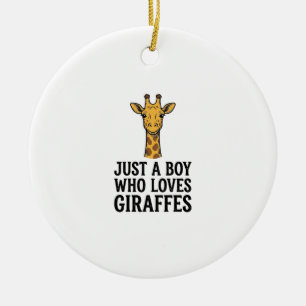 Décoration En Céramique Juste un garçon qui aime les girafes T-shirt giraf