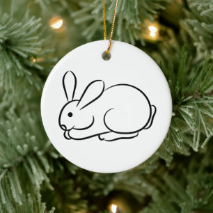 Décoration En Céramique Juste un lapin