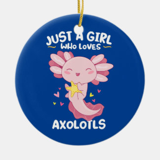 Décoration En Céramique Juste Une Fille Qui Aime Axolotls Kawaii mignon ro