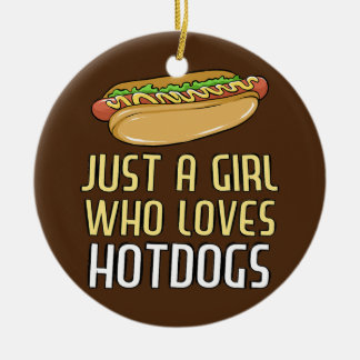 Décoration En Céramique Juste une fille qui aime Chiens Chauds Drôle Chien