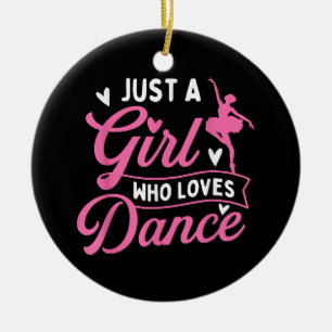 Décoration En Céramique Juste Une Fille Qui Aime La Danse - Danseuse Amant