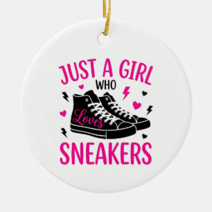 Décoration En Céramique Juste une fille qui aime les baskets