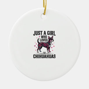 Décoration En Céramique Juste Une Fille Qui Aime Les Chihuahuas Design De 