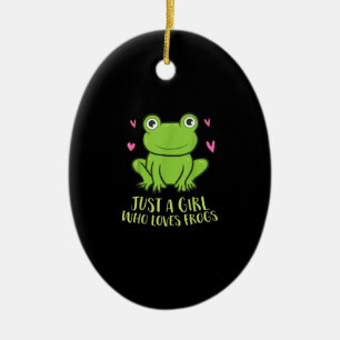 Décoration En Céramique Juste une fille qui aime les grenouilles   Cadeaux