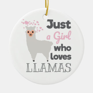 Décoration En Céramique Juste une fille qui aime les lamas