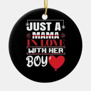 Décoration En Céramique Juste Une Maman Amoureuse De Son Garçon Valentine