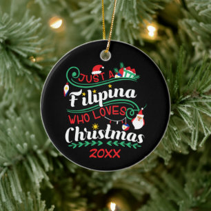 Décoration En Céramique Juste une Philippine qui aime Noël