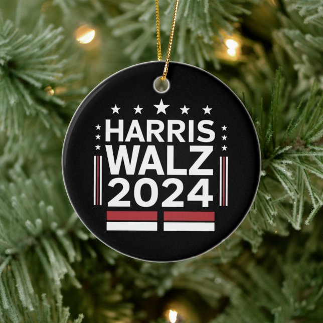 Décoration En Céramique KamalaHarris TimWaltz 2024 (Arbre)