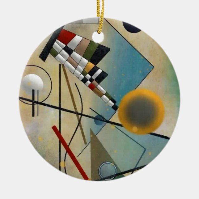 Décoration En Céramique Kandinsky Composition Peinture Abstraite (Devant)