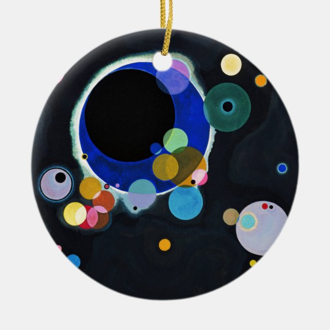 Décoration En Céramique Kandinsky Plusieurs cercles Abstraits (Devant)