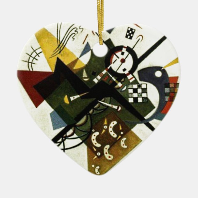 Décoration En Céramique Kandinsky Sur White II (Devant)