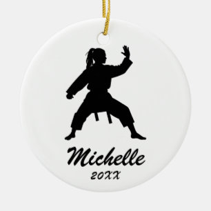 Décoration En Céramique Karate / Taekwondo / judo Noël personnalisé
