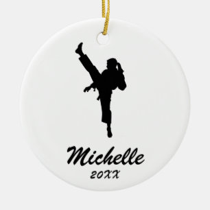 Décoration En Céramique Karate / Taekwondo / judo Noël personnalisé
