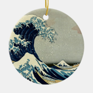 Décoration En Céramique Katsushika Hokusai dans La Grande Vague au large d