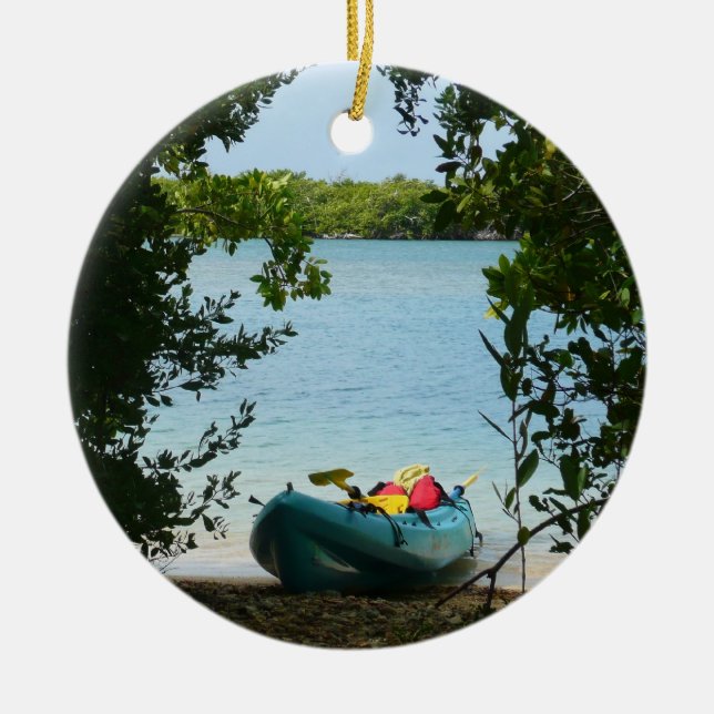 Décoration En Céramique Kayaking aux îles Virgin (Devant)