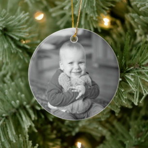 Décoration En Céramique Keepsaké First Christmas Photo Green