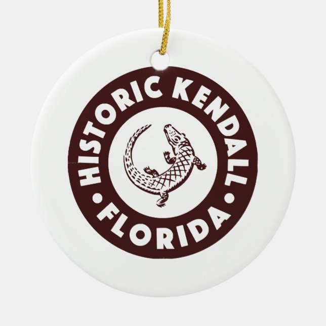Décoration En Céramique Kendall Florida Circle - Brown (Devant)