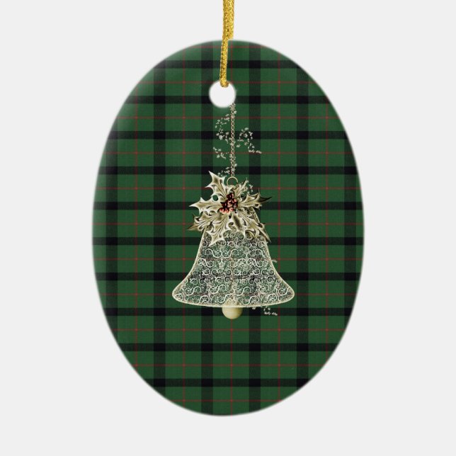 Décoration En Céramique Kincaid Clan Tartan et Motto (Devant)