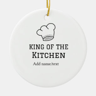 Décoration En Céramique King of the cuisine chef cuisine ajouter nom couro