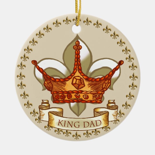 Décoration En Céramique King Papa Royal Crown (Devant)