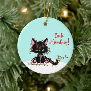 Décoration En Céramique Kitty En Colère Tangé Dans Les Lumières