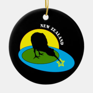 Décoration En Céramique Kiwi - New Zealand Bird & Bro Travel (Noël)