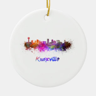 Décoration En Céramique Knoxville skyline in watercolor