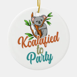 Décoration En Céramique Koalafied pour Party Qualified jeu de mots Mignon